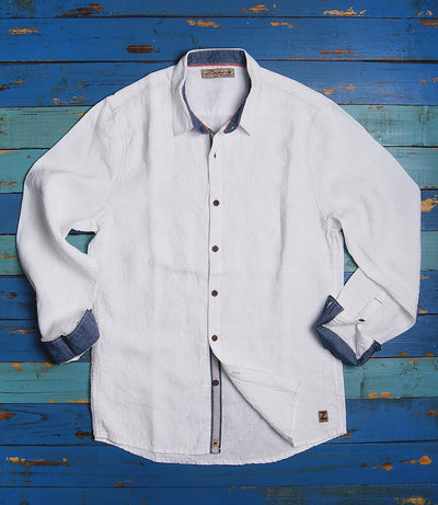 Paros Bay Dot Linen Shirt